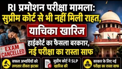 RI प्रमोशन परीक्षा पर बड़ा फैसला: सुप्रीम कोर्ट की सख्ती, याचिका खारिज, नई परीक्षा आयोजित करने का रास्ता हुआ साफ