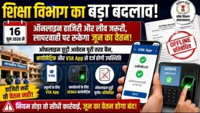 स्कूलों में VSK App, दफ्तरों में बायोमेट्रिक: शिक्षा विभाग का सख्त आदेश, ऑफलाइन छुट्टी पूरी तरह बंद