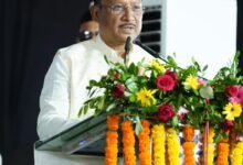 CM विष्णुदेव साय नवनिर्मित नगर पंचायत शिवनंदनपुर के शपथ ग्रहण समारोह में हुए शामिल : विभागीय स्टॉलों का किया अवलोकन, विभिन्न योजनाओं के हितग्राहियों को किया लाभान्वित