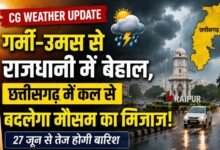 CG Weather Forecast: अभी गर्मी-उमस से रहिए सावधान, कल से बदलेगा मौसम; छत्तीसगढ़ में तेज बारिश की चेतावनी