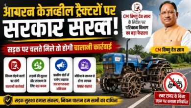 सड़क बचाने के लिए सरकार का बड़ा फैसला: आयरन केजव्हील ट्रैक्टरों पर सख्ती, CM विष्णु देव साय ने दिए कड़े निर्देश