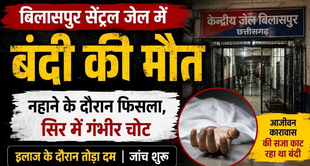 जेल में नहाते समय हुआ हादसा, बंदी की मौत: फिसलकर गिरा, इलाज के दौरान गई जान; जांच में जुटा प्रशासन