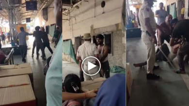 रेलवे स्टेशन पर यात्री और कैंटीन कर्मचारी में मारपीट, हंगामे के बीच छूटी ट्रेन