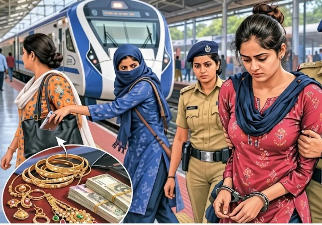 वंदे भारत एक्सप्रेस में 22.57 लाख रूपए की हाईप्रोफाइल चोरी; नागपुर GRP ने दबोची रामेश्वरी टोली की महिला चोर