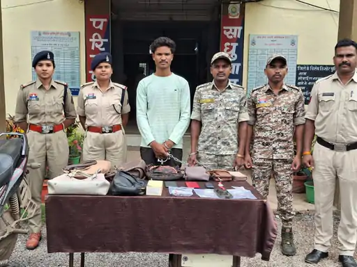 जगदलपुर में महिलाओं को निशाना बनाने वाला नकाबपोश झपटमार गिरफ्तार, 9 वारदातों का खुलासा