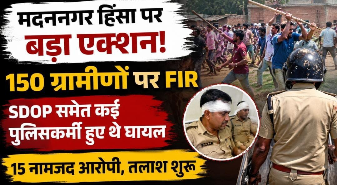 SDOP पर हमले के बाद बड़ा एक्शन: मदननगर हिंसा में 150 ग्रामीणों पर मामला दर्ज, पुलिस बोली—किसी को नहीं बख्शेंगे