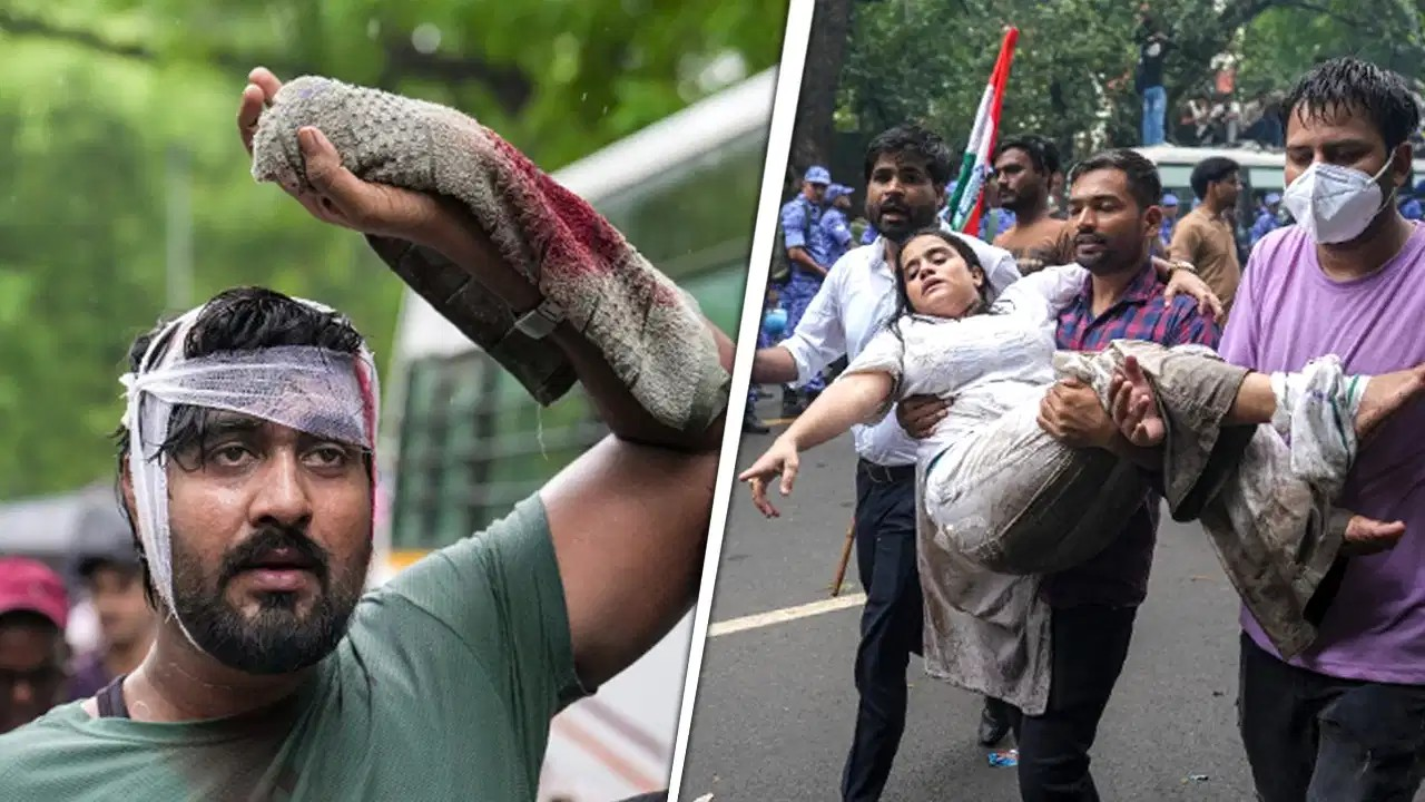 दिल्ली में छात्रों पर लाठीचार्ज के खिलाफ पटना में AISA का प्रदर्शन, पुलिस ने चलाई लाठी, छोड़े आंसू गैस-वाटर कैनन