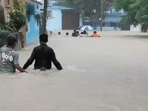 बारिश ने रोकी रफ्तार, बिलासपुर में बाढ़ जैसे हालात, हर तरफ पानी ही पानी