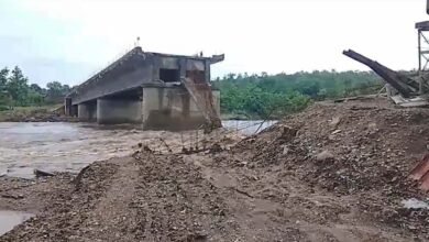 भारी बारिश में भरभराकर गिरा 9 करोड़ का निर्माणाधीन पुल: उदंती नदी के उफान से टूटा ब्रिज, छत्तीसगढ़-ओडिशा मार्ग प्रभावित