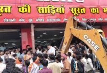 रायपुर के पंडरी कपड़ा मार्केट में निगम का बुलडोजर: सबसे पुरानी होजियरी दुकान पर एक्शन, अवैध कब्जा हटाया