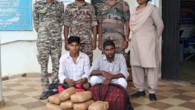 रायपुर ले जाई जा रही गांजे की खेप बरामद, बस्तर मार्ग पर पुलिस ने दो तस्करों को पकड़ा