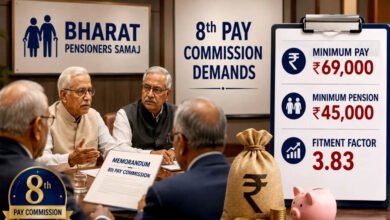8वें वेतन आयोग पर बड़ा अपडेट! Basic Salary में DA मर्ज होने की चर्चा, कर्मचारियों को मिलेगा कितना फायदा? 8वें वेतन आयोग पर बड़ा अपडेट! Basic Salary में DA मर्ज होने की चर्चा, कर्मचारियों को मिलेगा कितना फायदा?