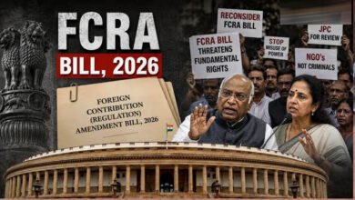 FCRA Bill पर विपक्षी एकता में फूट, कांग्रेस का विरोध तेज; TMC और DMK का रुख अलग FCRA Bill पर विपक्षी एकता में फूट, कांग्रेस का विरोध तेज; TMC और DMK का रुख अलग