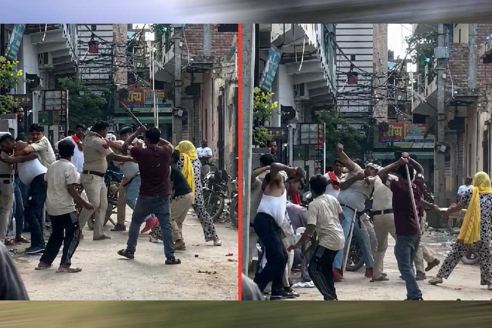 मिर्च पाउडर डालकर पुलिसकर्मियों पर हमला, लाठी-डंडों से बेरहमी से पीटा; दिल्ली में हड़कंप