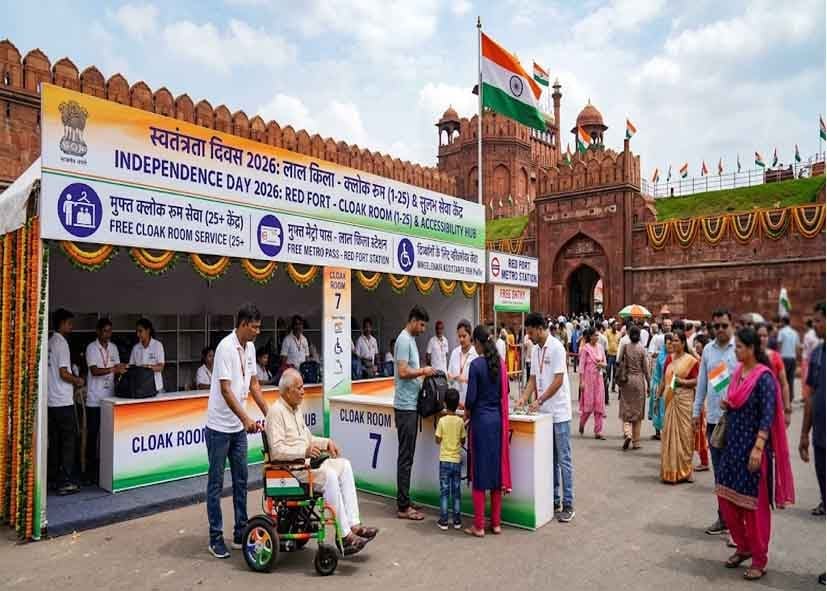 Independence Day 2026: मुफ्त मेट्रो लाल किले में 25 क्लोक रूम, और दिव्यांगों के लिए व्हीलचेयर सुविधा