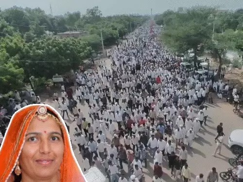 भंवरी देवी हत्याकांड: हजारों लोगों ने कलेक्ट्रेट का घेराव किया:पूर्व विधायक बोले- पुलिस किसको बचा रही; SHO-DSP को हटाने की मांग
