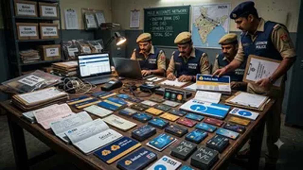 साइबर ठगों का नया नेटवर्क उजागर, लखनऊ में हजारों म्यूल खातों पर पुलिस की नजर