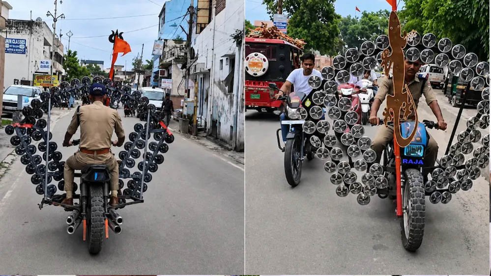 500 हॉर्न वाली बाइक देख पुलिस भी रह गई हैरान, तुरंत लिया एक्शन; Video वायरल 500 हॉर्न वाली बाइक देख पुलिस भी रह गई हैरान, तुरंत लिया एक्शन; Video वायरल