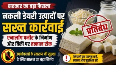 नकली डेयरी उत्पादों पर सख्त कार्रवाई: एनालॉग पनीर के निर्माण और बिक्री पर तत्काल रोक नकली डेयरी उत्पादों पर सख्त कार्रवाई: एनालॉग पनीर के निर्माण और बिक्री पर तत्काल रोक