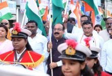 कांकेर में देशभक्ति का दिखा जुनून : अरुण साव की अगुवाई में ढाई किमी तिरंगा यात्रा निकली, 92 फीट लंबे ध्वज ने खींचा ध्यान