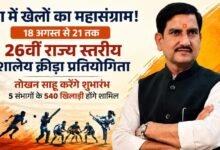 26वीं राज्य स्तरीय शालेय क्रीड़ा प्रतियोगिता का शुभारंभ आज  : केंद्रीय राज्य मंत्री तोखन साहू होंगे मुख्य अतिथि, प्रदेशभर के 540 खिलाड़ी होंगे शामिल