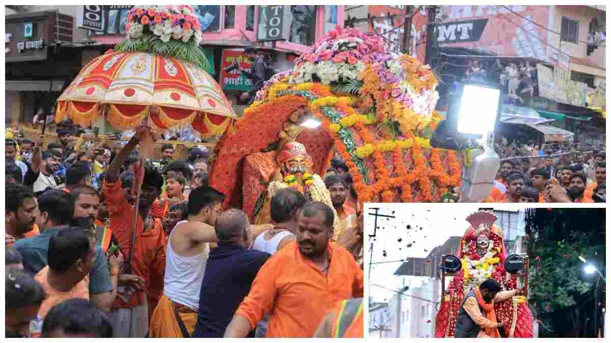 महाकाल की भव्य सवारी, रजत पालकी में निकले चंद्रमोलेश्वर; दर्शन को उमड़ी भीड़ महाकाल की भव्य सवारी, रजत पालकी में निकले चंद्रमोलेश्वर; दर्शन को उमड़ी भीड़