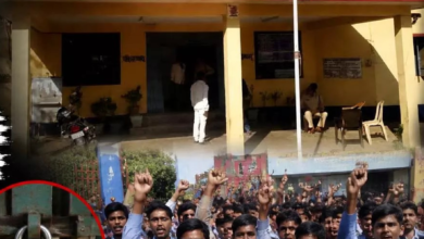 स्कूल में तालाबंदी के बाद सड़क पर उतरे छात्र, शौचालय तोड़े जाने के विरोध में चक्काजाम