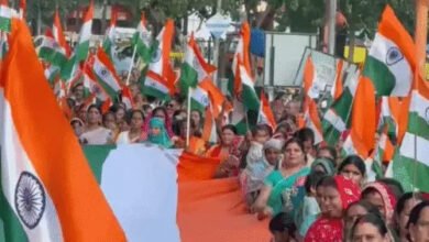 बिलासपुर में महिलाओं ने संभाली तिरंगा यात्रा की कमान, 300 फीट लंबे तिरंगे के साथ निकली रैली