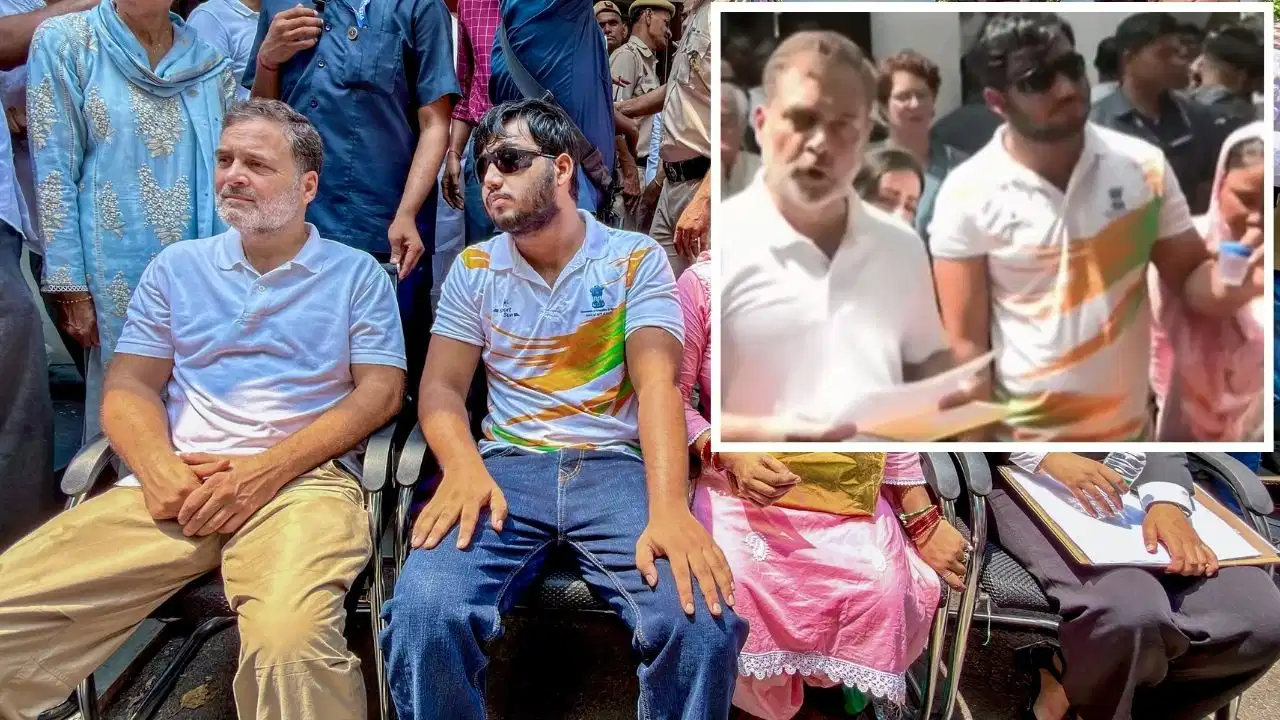 राहुल गांधी ने दिखाई पेलेट गन के छर्रों की डिब्बी, थाने पर धरना और देने लगे ‘सबूत’