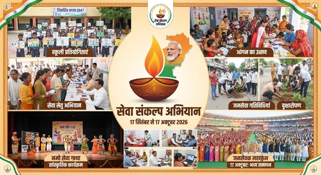सेवा संकल्प अभियान : 17 सितंबर से प्रदेशभर में 25 सेवा गतिविधियां, 17 अक्टूबर को होगा जनसेवक महाकुंभ का आयोजन