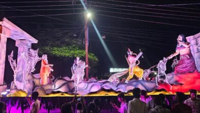 मंदसौर में निकला गणेश विसर्जन चल समारोह, झांकियां और अखाड़े रहे आकर्षण का केंद्र