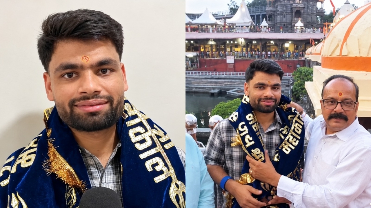 महाकाल की शरण में पहुंचे क्रिकेटर रिंकू सिंह, भस्म आरती में हुए शामिल, नंदी हॉल में किया जाप महाकाल की शरण में पहुंचे क्रिकेटर रिंकू सिंह, भस्म आरती में हुए शामिल, नंदी हॉल में किया जाप
