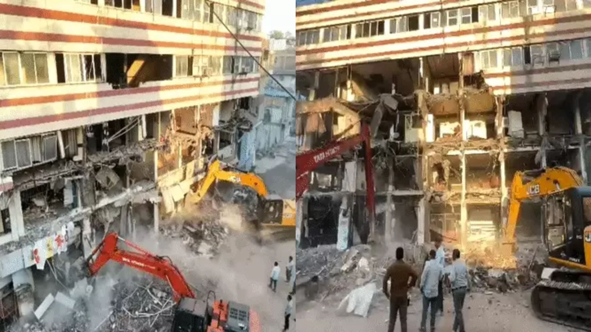 इंदौर छावनी में सुबह-सुबह पहुंचा नगर निगम का अमला, मथुरावाला बिल्डिंग समेत रोड चौड़ीकरण में बाधक हिस्से हटाए