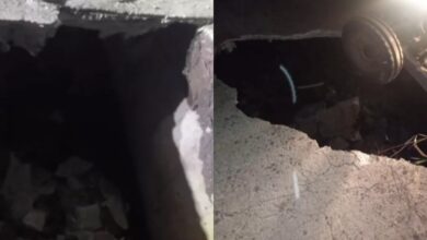 शिवपुरी में अचानक धंसी पुलिया, फंसा ट्रैक्टर का पहिया, बाल-बाल बचा ड्राइवर
