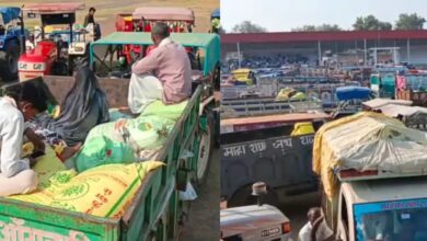 सेवा संकल्प यात्रा के लिए खाली कराई मंडी, किसान हुए परेशान, सोयाबीन की नीलामी के इंतजार में किला मैदान में गुजारी रात