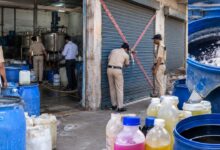 अवधपुरी में 4 साल से चल रही थीं अवैध फिनाइल फैक्ट्रियां, नगर निगम ने 2 यूनिट सील कीं, ड्रम-बोतलों में मिला केमिकल