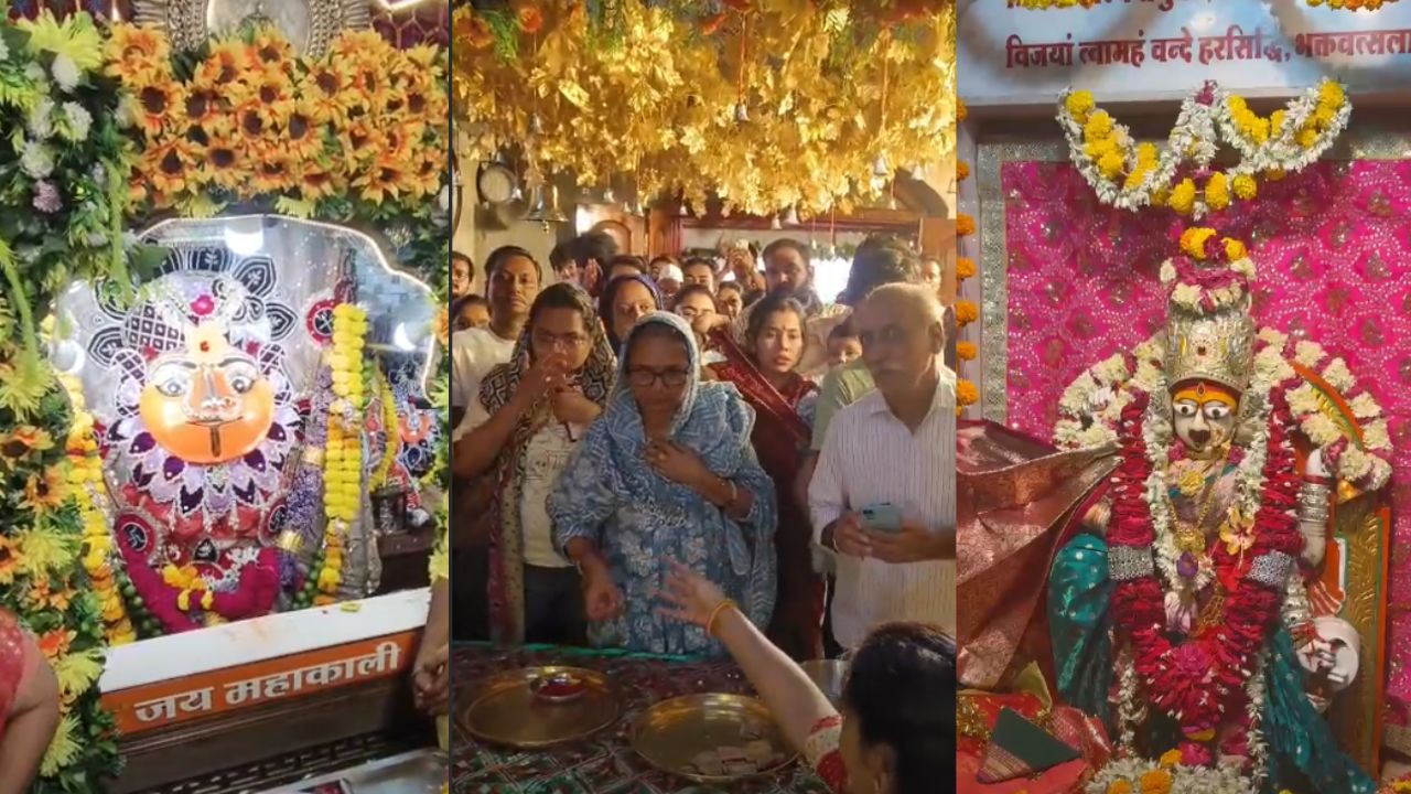 90 किलो चांदी से सजा मां बिजासन का गर्भगृह, बगलामुखी से मैहर तक मंदिरों में उमड़ी श्रद्धालुओं की भीड़ 90 किलो चांदी से सजा मां बिजासन का गर्भगृह, बगलामुखी से मैहर तक मंदिरों में उमड़ी श्रद्धालुओं की भीड़