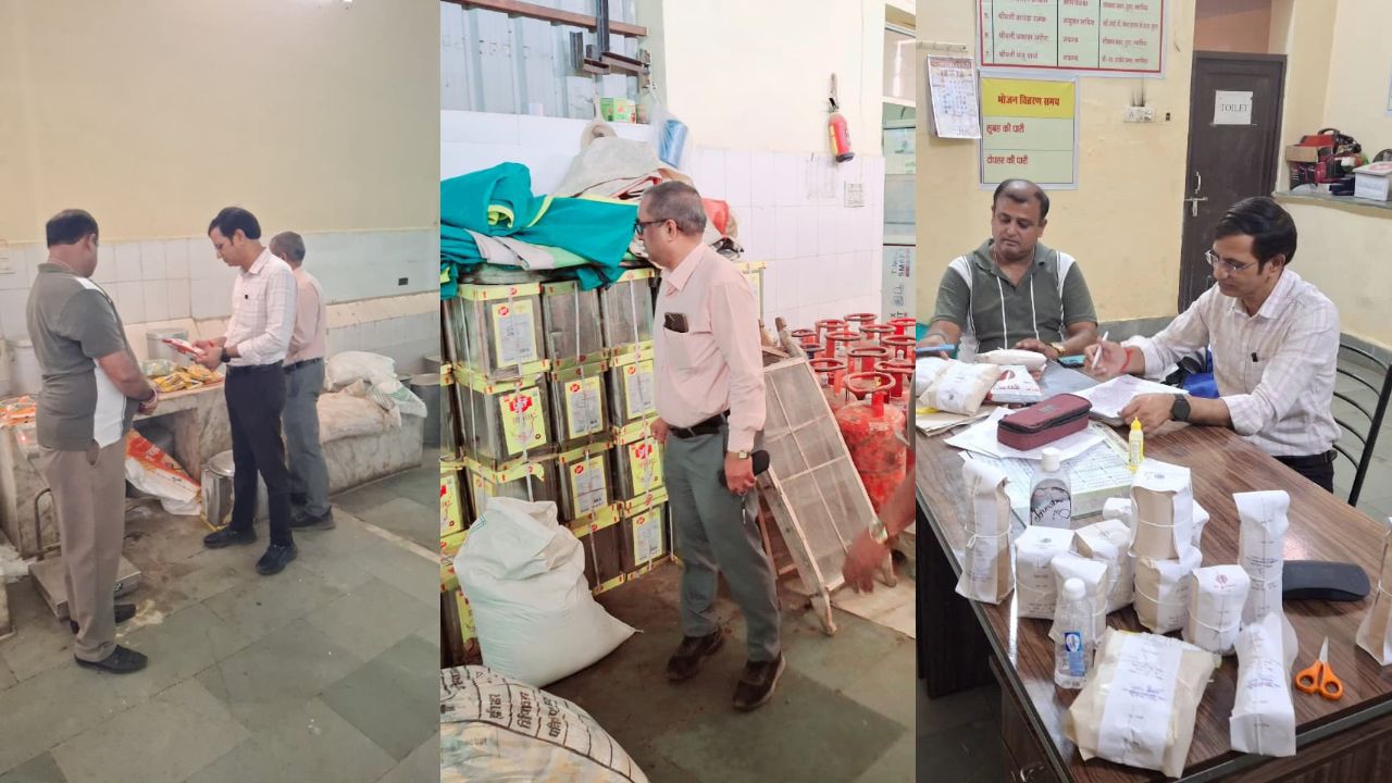 ग्वालियर में मध्यान्ह भोजन सप्लाई करने वाली संस्थाओं का औचक निरीक्षण, मिलीं कई अनियमितताएं, खाद्य विभाग ने लिए नमूने