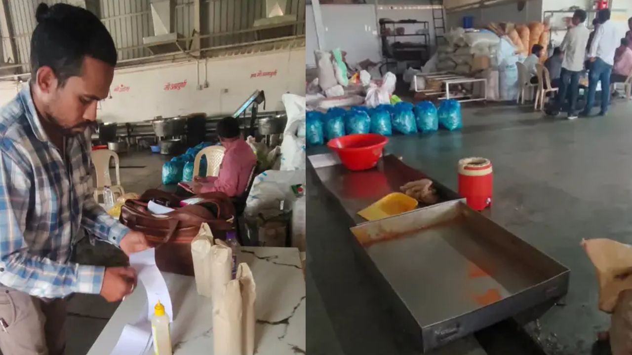 रतलाम के नमकीन क्लस्टर में खाद्य सुरक्षा विभाग का छापा, बिना एक्सपायरी डेट के मिले पैकेट, संदिग्ध खाद्य पदार्थों के लिए सैंपल
