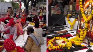 उज्जैन में दशहरा का परंपरागत अंदाज, शस्त्र पूजन के बाद हुआ हर्ष फायर