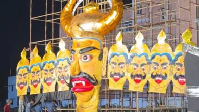 उज्जैन में नशा मुक्ति का संदेश देगा 101 फीट ऊंचा रावण, आतिशबाजी के साथ शाम 7 बजे शुरू होगा दहन