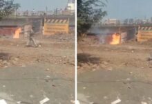 भोपाल के छोला इलाके में गैस पाइपलाइन में लगी आग, जेसीबी से खुदाई के दौरान हुआ रिसाव, पुलिस ने लोगों को हटाया