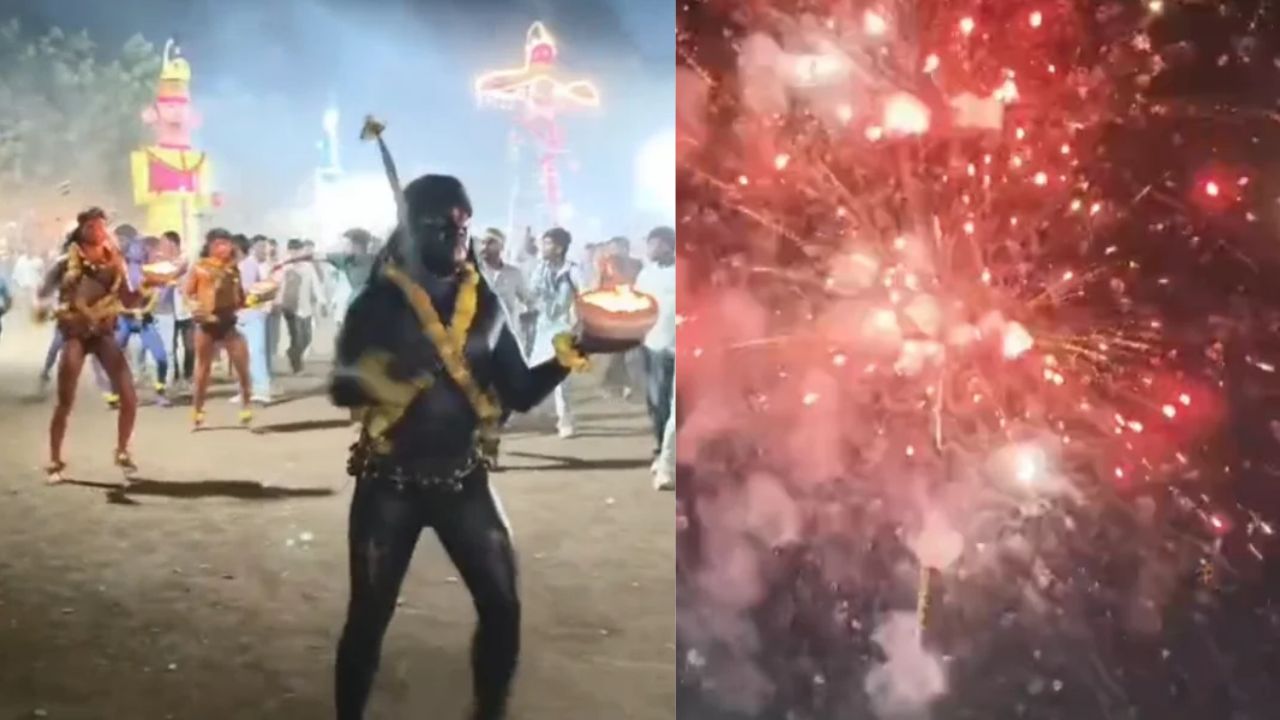 शरद पूर्णिमा पर रावण दहन, धू-धू कर जला दशानन, आतिशबाजी के बीच उमड़ा आस्था का जनसैलाब शरद पूर्णिमा पर रावण दहन, धू-धू कर जला दशानन, आतिशबाजी के बीच उमड़ा आस्था का जनसैलाब