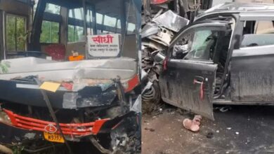 सीधी में भीषण सड़क हादसा, बस और कार की जोरदार टक्कर, तीन लोगों की मौत, बच्ची गंभीर रूप से घायल सीधी में भीषण सड़क हादसा, बस और कार की जोरदार टक्कर, तीन लोगों की मौत, बच्ची गंभीर रूप से घायल